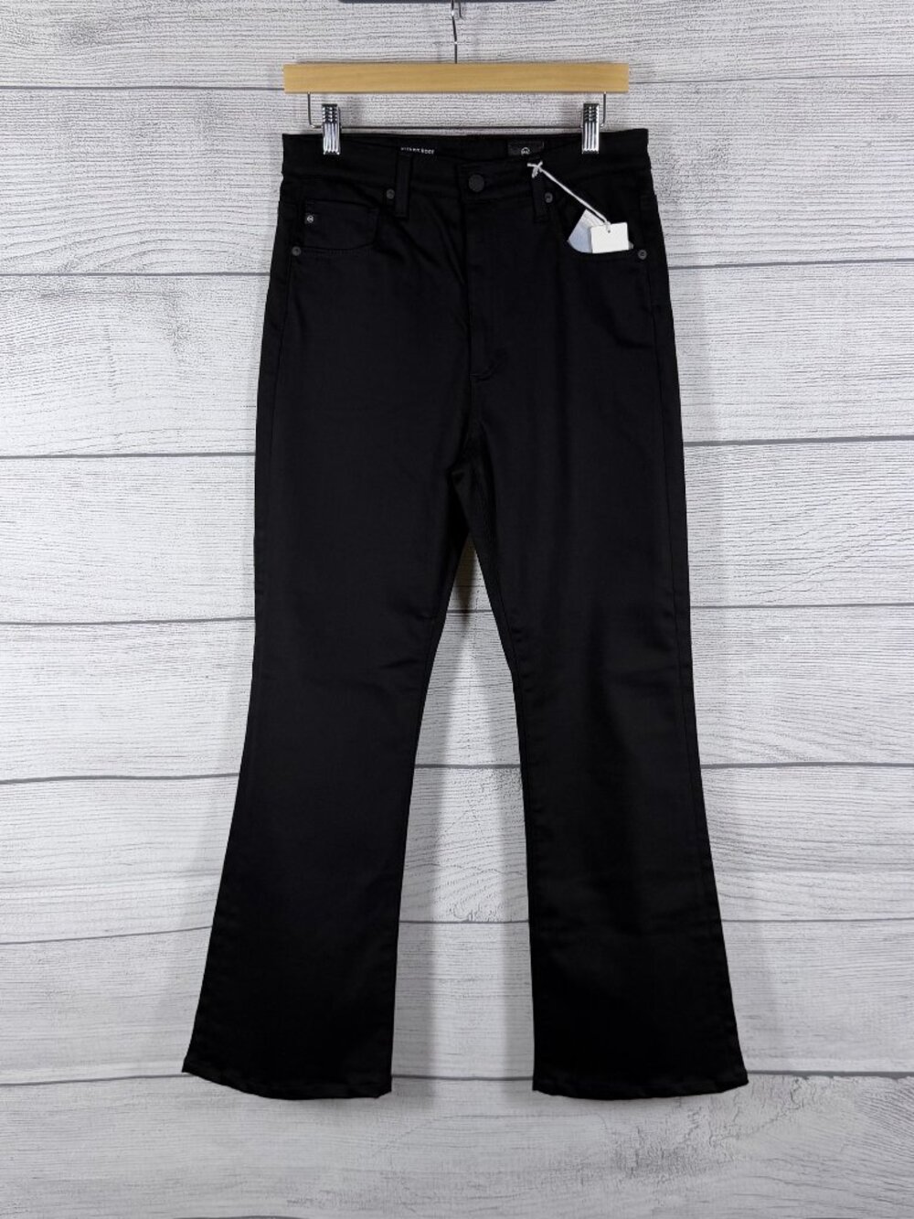 🖤 NWT AG Alexxis High Rise Vintage Bootcut Jeans Mureau Black Size 30